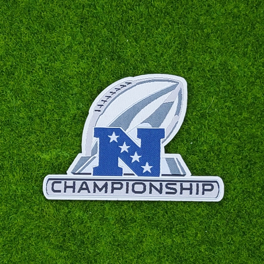 NFC Football Championship Iron Woven Patch - Blue and Gray